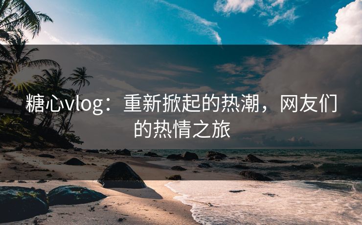 糖心vlog：重新掀起的热潮，网友们的热情之旅
